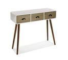 Meuble D'entrée Étroit Pour L’entrée Ou Couloir, Table Console Bourne 90x30x80,5cm,bois, Blanc