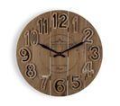 Horloge Murale Pour La Cuisine, Pendule Pour Salon Tanbar 60x6x60cm,bois, Marron