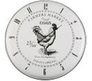 Horloge Murale En Métal Farmers Market 61.5 Cm Poule