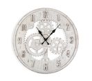 Horloge Murale Pour La Cuisine, Pendule Pour Salon Forster 60x4,5x60cm,bois, Blanc