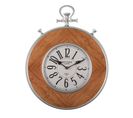 Horloge Murale Pour La Cuisine, Pendule Pour Salon Arras 39x3x54cm,métal, Marron