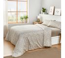 Housse De Couette En Coton 150 Fils Taupe 150x260cm