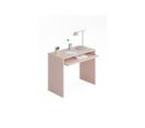 Bureau Gaby Avec Tablette Extractible L90cm X H79cm - Rose