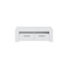 Meuble TV Wendy 2 Portes Et 2 Niches De Rangement L120 cm -  Blanc