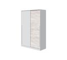 Armoire Penderie Mya Avec Portes Coulissantes L120 X H200 cm -  Blanc / Bois