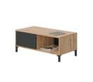 Table Basse 2 Niches De Rangement Effet Bois - L100 X H40 Cm