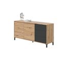 Buffet 2 Portes Et 3 Tiroirs - L154cm