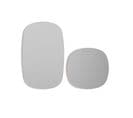 Lot 2 Miroirs Organiques Herdasa Eclipse Blanc 40x40x2 Cm + 65x40x2 Cm