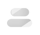 Lot De 2 Miroirs Ovales Herdasa Aire Blanc 90x30x2 Cm Et 65x30x2 Cm