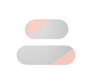 Lot De 2 Miroirs Ovales Herdasa Aire Rose 90x30x2 Cm Et 65x30x2 Cm