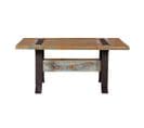 Table à Manger Bois Et Fer Marron 200x100x76cm - Bois-fer