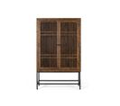 Armoire- Bois D'acacia Et Metal - 160x100x45