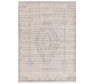 Tapis Intérieur 77x150 Cm Beige Rectangulaire Element Ethnique Avec Relief