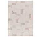 Tapis Intérieur 77x150 Cm Beige Rectangulaire Element Géometrique Avec Relief