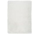 Tapis Intérieur 60x100 Cm Blanc Rectangulaire Alpaca Shaggy Uni