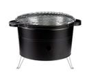 Barbecue Portable à Charbon De Bois Avec 2 Poignées 42x35x21cm - Noir