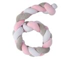 Twist Tresse Tour De Lit Bébé Protection Multifonctions   200 Cm Rose