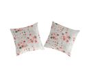 Taie D'oreiller (2) Lindsay  Vert/rose/beige 65x65(2) Cm