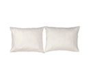 2 Taies D'oreiller 100% Coton Casual 50x75  Cm Ivoire