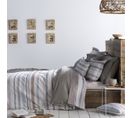 Housse De Couette Ethan  Gris/bleu/marron 260x240 Cm