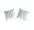 2 Taies D'oreiller Naf Naf Canito 65x65 Cm - Bleu Vert