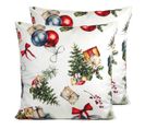 Housse De Coussin En Velour De Noël Presents 60x60 Cm (2)