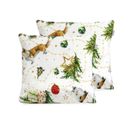 Housse De Coussin En Velour De Noël Puppies 45x45 Cm (2)