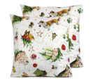 Housse De Coussin En Velour De Noël Puppies 60x60 Cm (2)