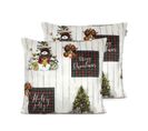 Housse De Coussin En Velour De Noël Holly Jolly 45x45 Cm (2)