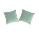 2 Taies D'oreiller 100% Coton Casual 80x80 Cm Vert