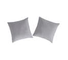 2 Taies D'oreiller En Percale De Coton Pure 65x65 Cm Gris