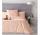 Housse De Couette En Percale De Coton Pure 260x240 Cm Rose