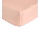 Drap Housse En Percale De Coton Pure 140x200 Cm Rose