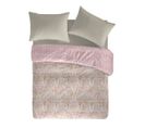 Housse De Couette Réversible En Coton Levira A-b 200x200 Cm Rose