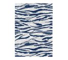 Tapis Bleu Peinture Abstrait Design Plat Jibra Bleu 140x200