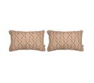 2 Housses De Coussin 85% Coton 15% Lin Formentera Coord 30x50 Cm Corail