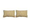 2 Housses De Coussin 85% Coton 15% Lin Formentera Coord 30x50 Cm Jaune