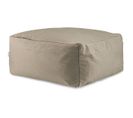 Pouf Uni Carré Moderne Velvet Corso Beige 50x50x25