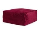 Pouf Uni Carré Moderne Velvet Corso Rubis 50x50x25