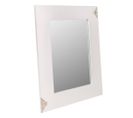 Miroir Mural En Bois Et Verre Blanc 70x2.5x90h