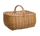 Panier En Osier Marron 38x31x19/30h