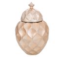 Vase En Céramique Doré 30,5x30,5x47h