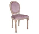 Chaise Rose Rembourrée En Bois 48x46x48/96h