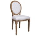 Chaise En Bois Tapissée Blanche 48x46x48/96h