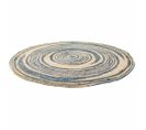 Tapis Rond En Jute Bleu D120x1h