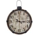 Horloge Murale En Bois Noir 64x69x5h