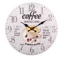 Horloge Murale En Bois Blanc D34x2h