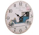 Horloge Murale En Bois Blanc D34x2h