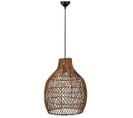 Lampe De Plafond En Rotin Marron 35x35x45h