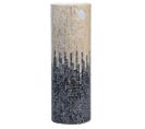 Porte-parapluie Rond En Bois Avec Finition En Capiz Gris 20x20x57h